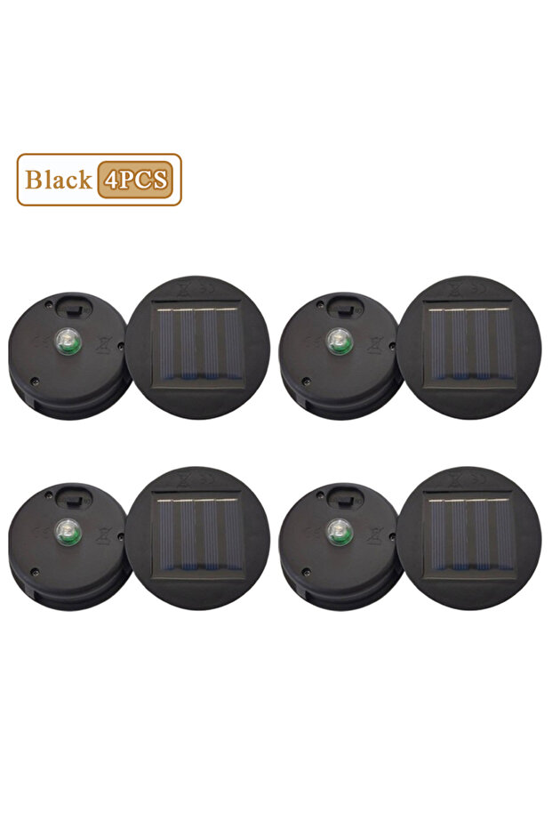 Black-4PCS 1-8PCS Solar Lantern Replacement Parts Outdoor Hollow Projection Lantern Electronic Acces