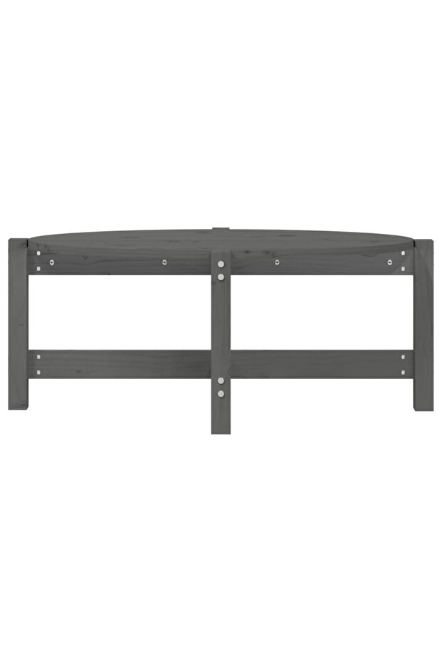 Coffee table, gray, 87x48x35 cm, solid pine wood - 5