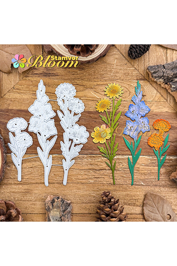 Original Beautiful Mother's Gift Daisy Carnation Flowers Bouquet Metal Cutting Dies Scrapbooking ...