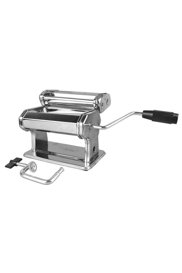 Silver Hand Crank Noodle Maker Machine Stainless Steel Dough Roller Pasta Maker 7 Thickness Settings