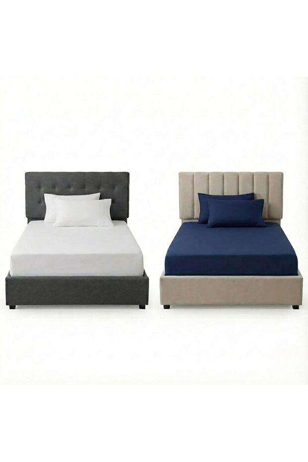 Luxurious 220 Thread Count Cotton Single Fitted Sheet Pack of 2