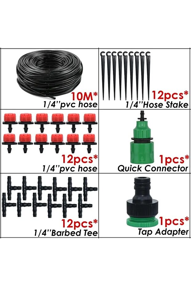 10m12 dripper Drip Irrigation System Automatic Watering Garden Hose Micro Drip Watering Kits Adjusta