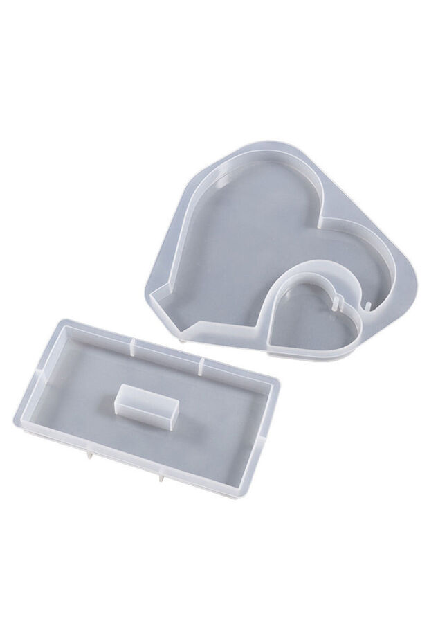 1 set Photo Frame Silicone Mold Semi-Stereoscopic Splicing Love Heart Shape Epoxy Resin Mold Mother'