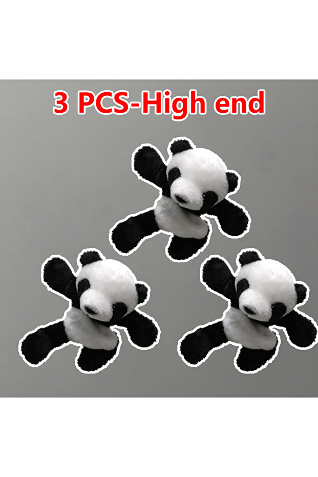 3 PCS-High end 6/3/1PCS Cartoon Plush Panda Creative Refrigerator Stickers, Lovely Design, Easy to T