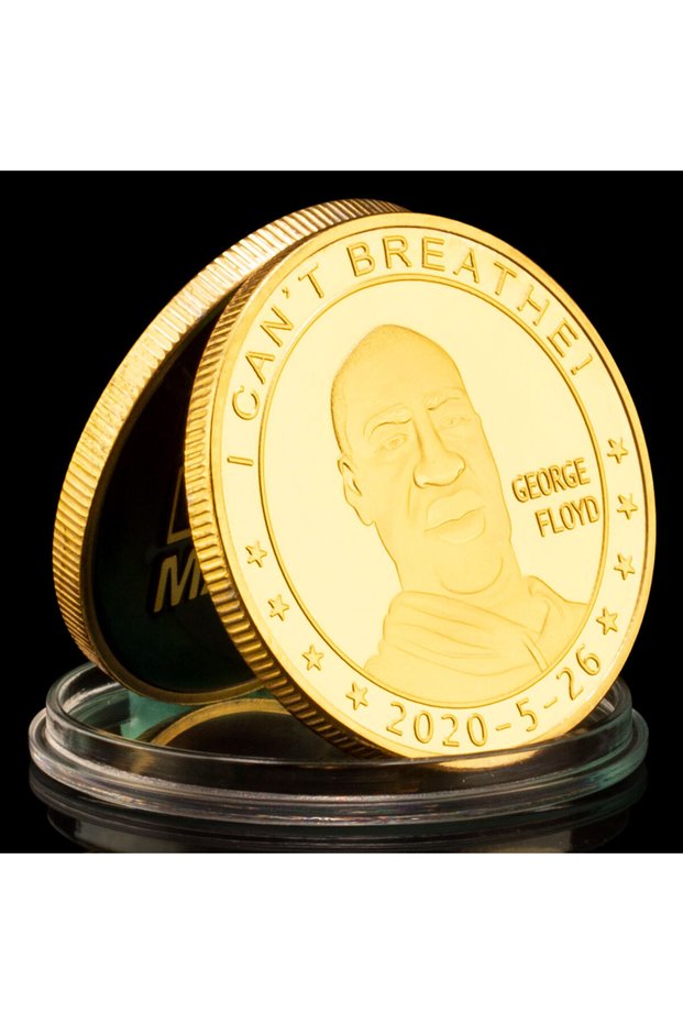 Gold I Cant Breathe George Floyd Collectible Gold Plated Commemorative Coin Black Lives Matter Colle