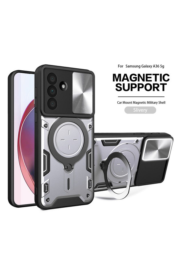 Samsung Galaxy A26 Magsafe Compatible Ring Armor Case with Stand, Magnetic, Impact Protection