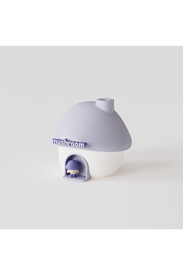 Purple Cartoon Air Humidifier 300ml Mini Essential Oil Aroma Diffusers Colorful Lighting Cute Mushro
