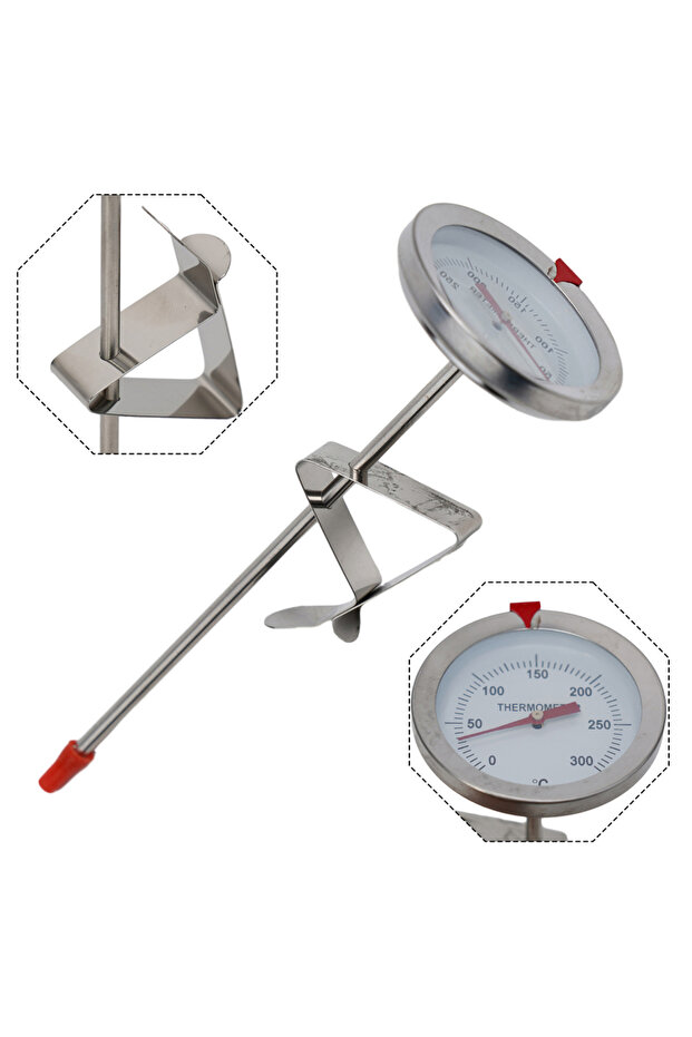 Stainless Steel Probe Thermometer Kitchen Tools Cooking Temperature Meter 0~300℃ Milk Coffee Food...