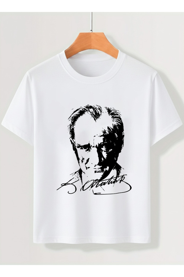 Ataturk Printed 100% Cotton Bicycle Collar Premium Tshirt for Adults