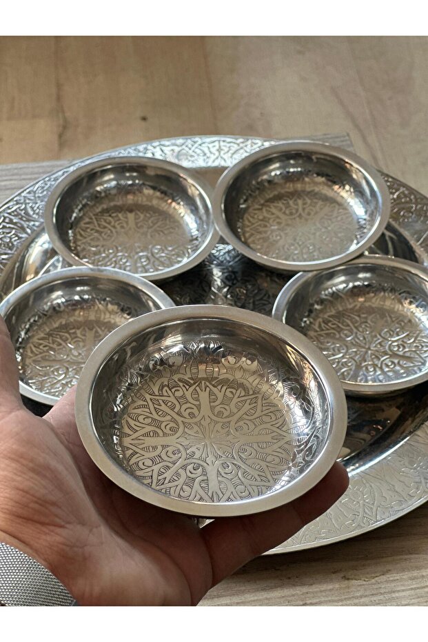 Sebe Home Stainless Steel 5-Piece Appetizer Plate Snack Tray