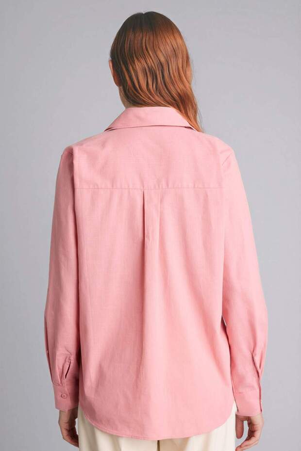 %100 Pamuk Basic Gömlek W7734AZ26SP - 5