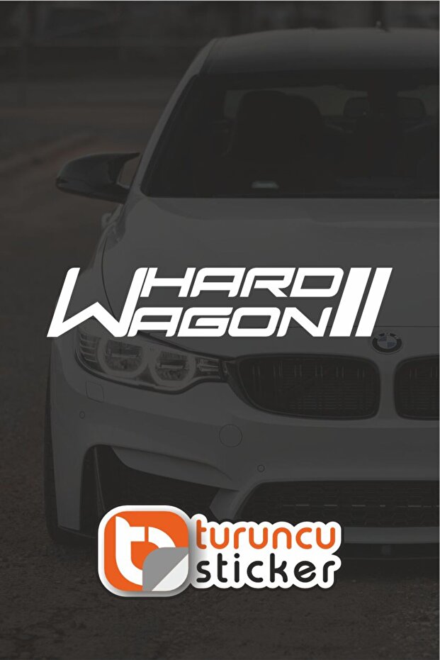 Hard Wagon - Car Lettering-Car Window Lettering-Vehicle Sticker-Motorcycle Sticker - Label Sticker 20X4 cm