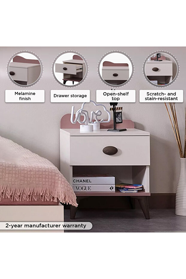 طاولة جانبية من مايبيل ذات درج واحد - 4