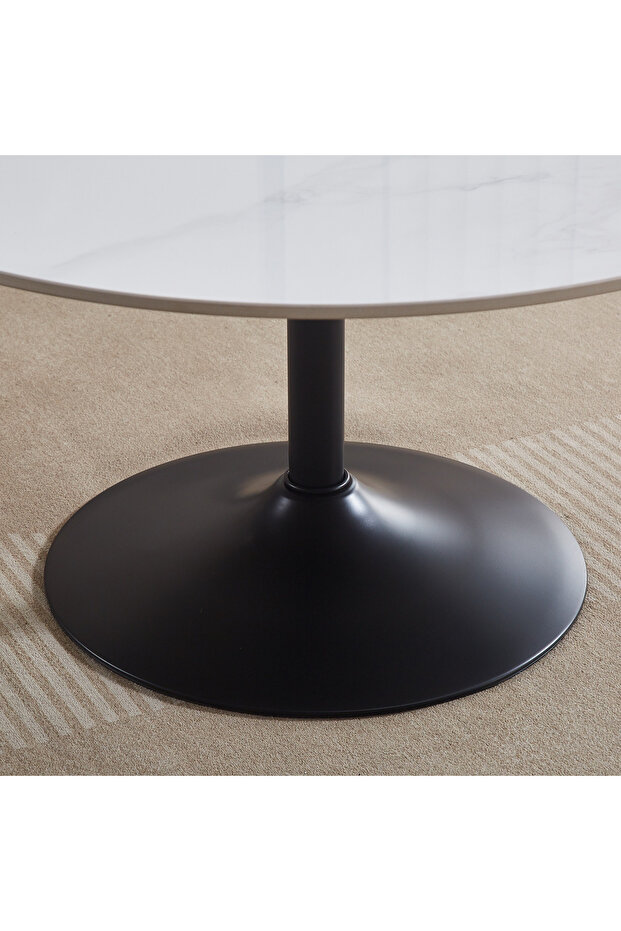 Elvis Sintered Stone Round End Table - 3