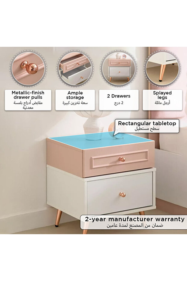 طاولة جانبية كارمين ذات درجين - 4