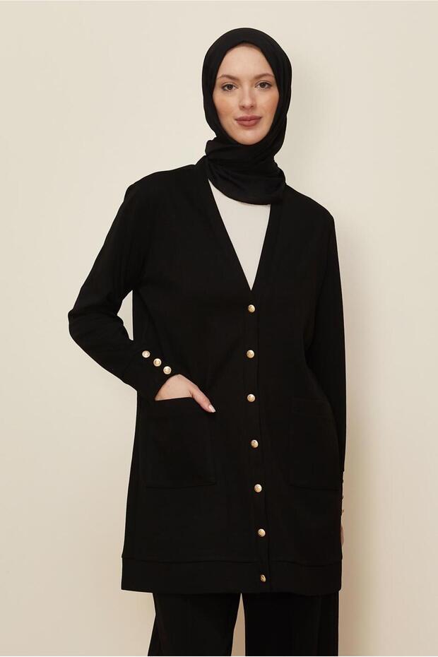 Button-Detail Suit with Pants 44269