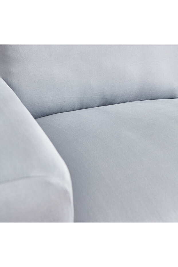 Squab Solid 3-Seater Sofa Cover - 4