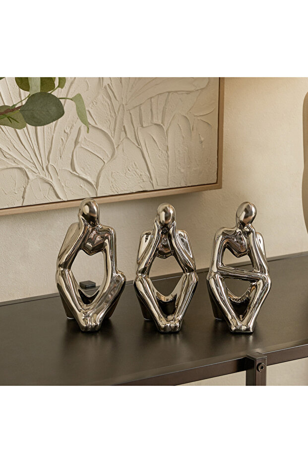 طقم زينة سيراميك أوروم ديون مكون من 3 قطع - 5