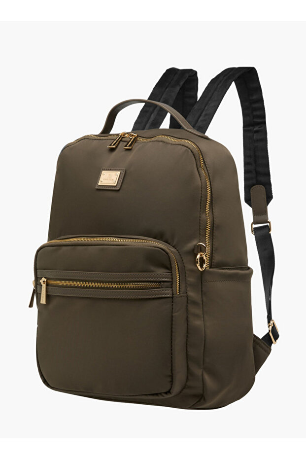 Solid Backpack with Pouch - 3