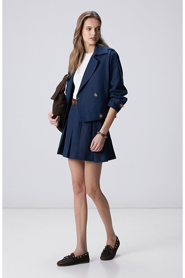 Kırık Beyaz Kolsuz Basic Triko Kazak - 3