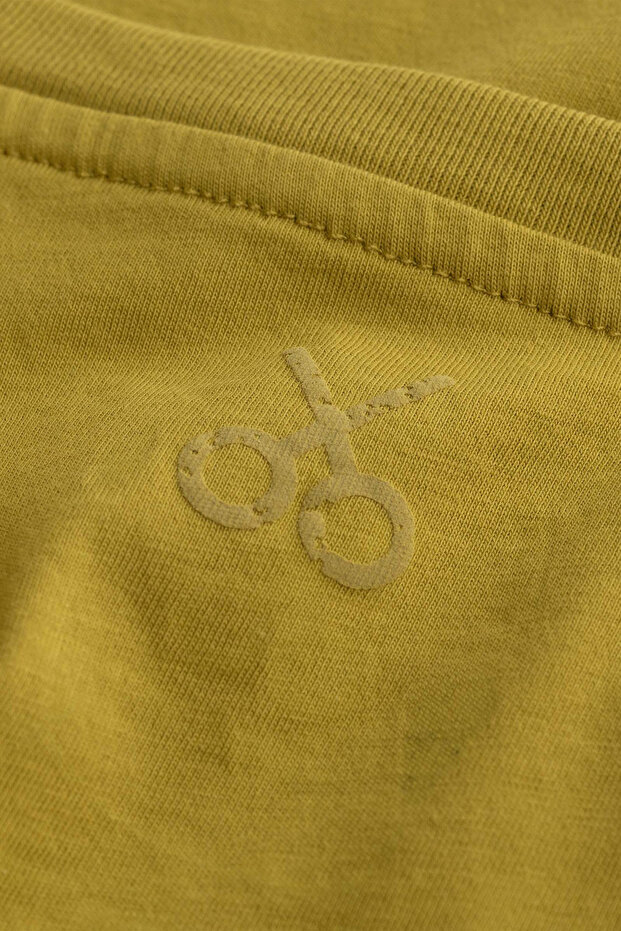 Kadın Flat Cut Crop Basic T-Shirt - Moss - 6