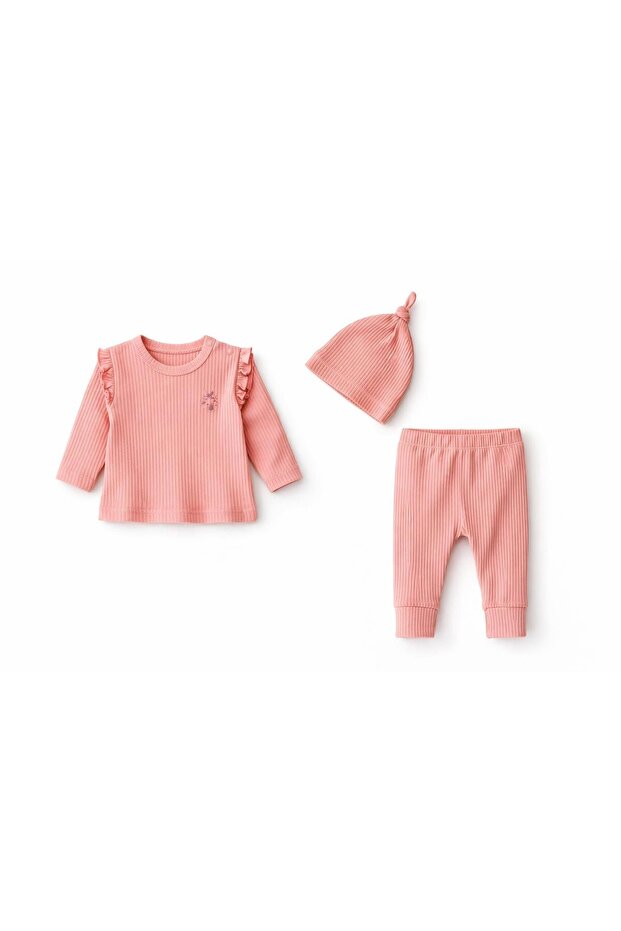 Baby Girl Uğ Ur Böceğ İ Baski 3-Piece Set Gk2133