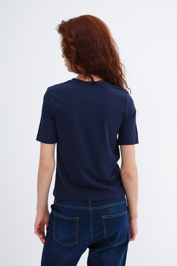 Bisiklet Yaka Basic T-shirt P1903 - 6