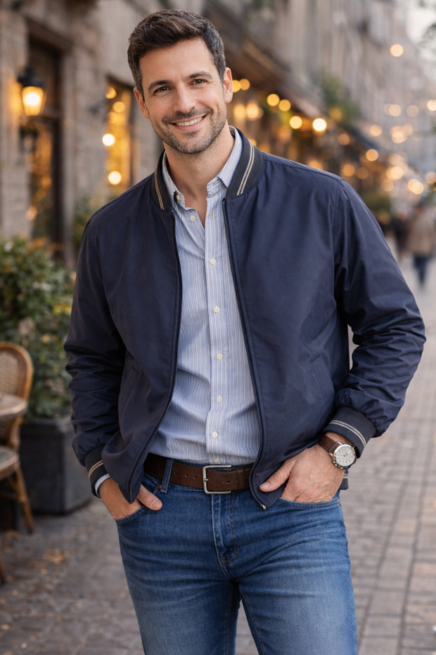 RegularFit Bonded kumaş Mevsimlik mont - 5