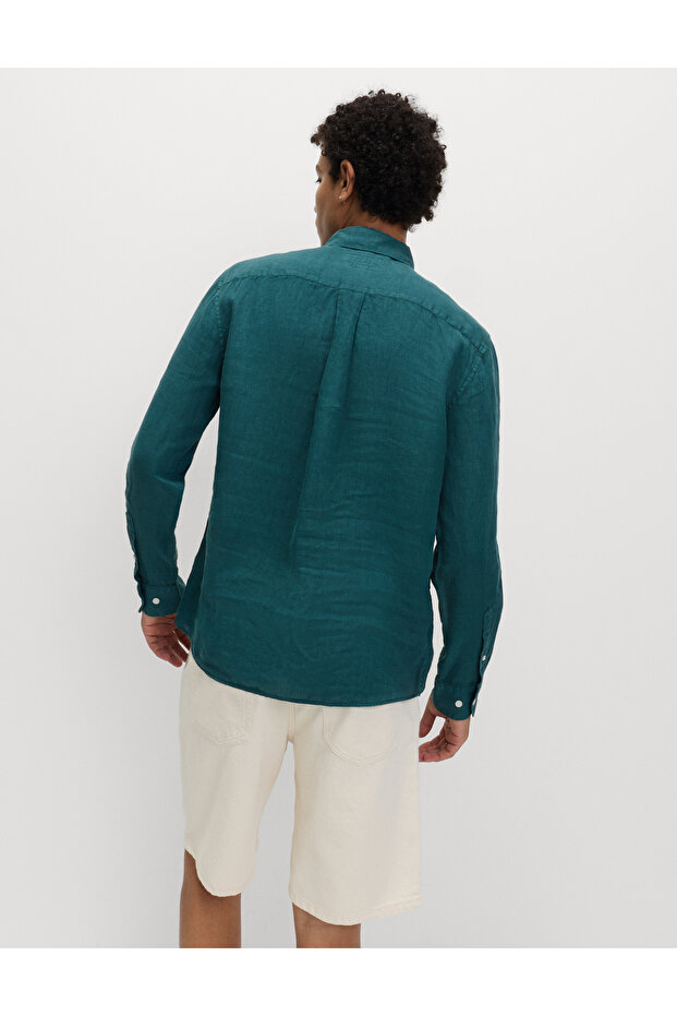 Saf Keten Gömlek - 4