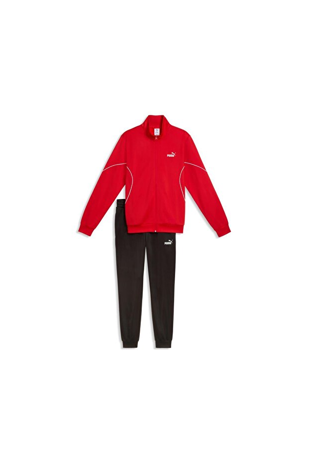 Adults; Male, Unisex; Knitted Suits; Regular-Fit Long Sleeve; Red; Puma Shuffle; S