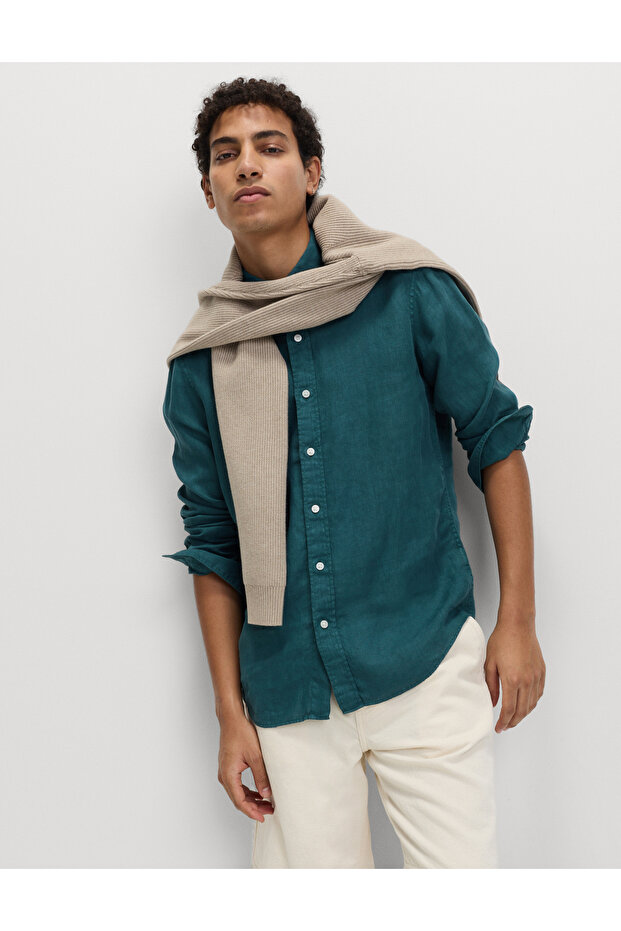 Saf Keten Gömlek - 6