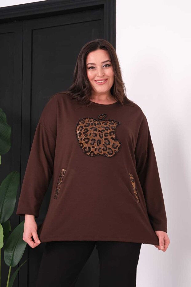 BLUZ ELMA DETAYLI - 2