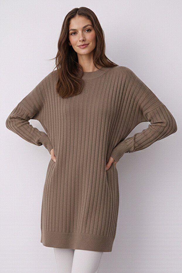 Patterned Tunic N3170 Mink