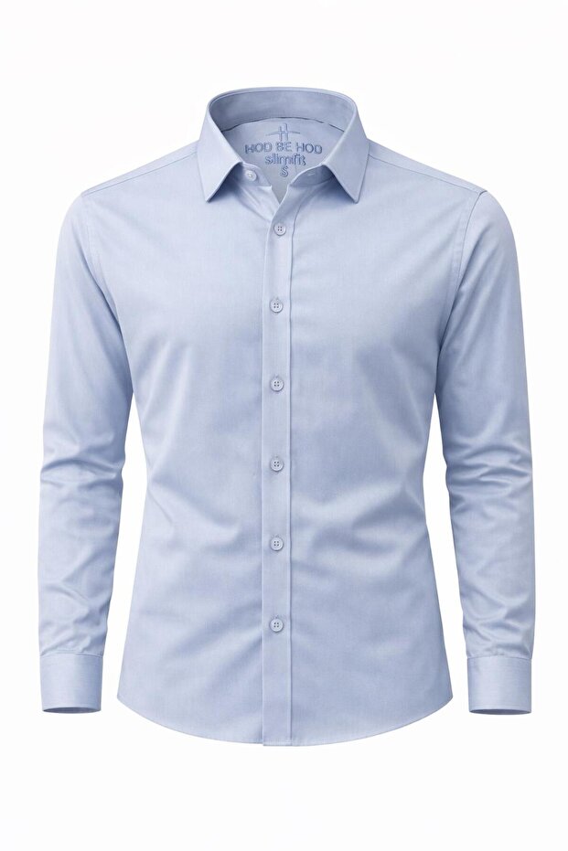 Hod Be Hod Slim Fit Long Sleeve Men's Shirt - 7535