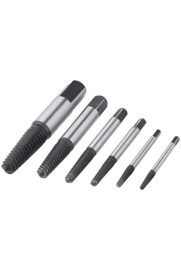 6-piece screw extractor set.