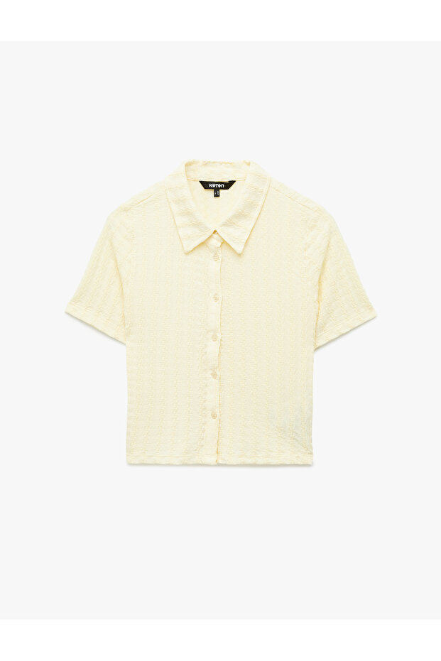 Women'S Yellow Short Sleeve Shirt