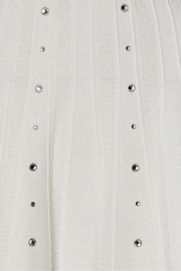 TAŞLI MİNİ ÖRGÜ ETEK - 5