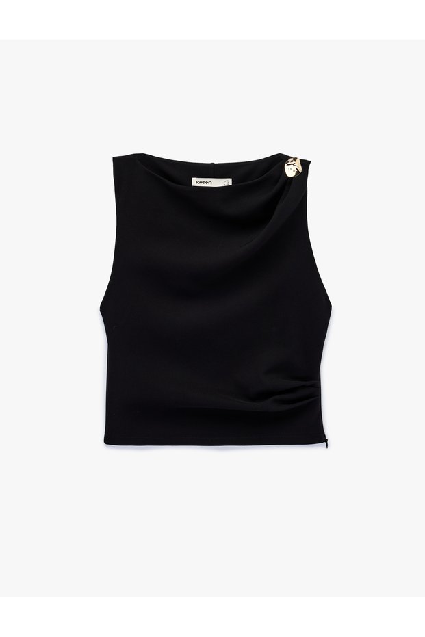 Women'S Black Sleeveless Blouse