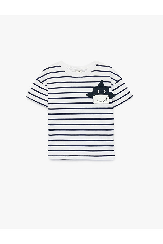Baby Boy Ecru Stripe Striped T-Shirt