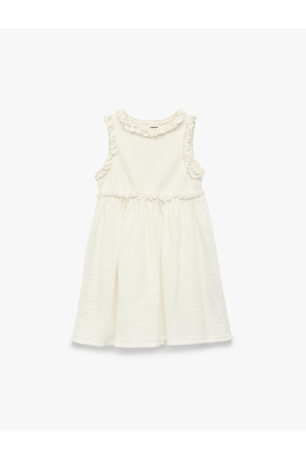 Baby Girl'S Ecru A Line Dress