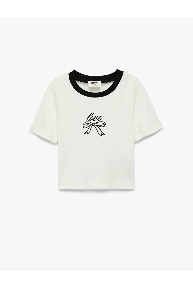 Girl'S Ecru Girl'S Tshirt Ss