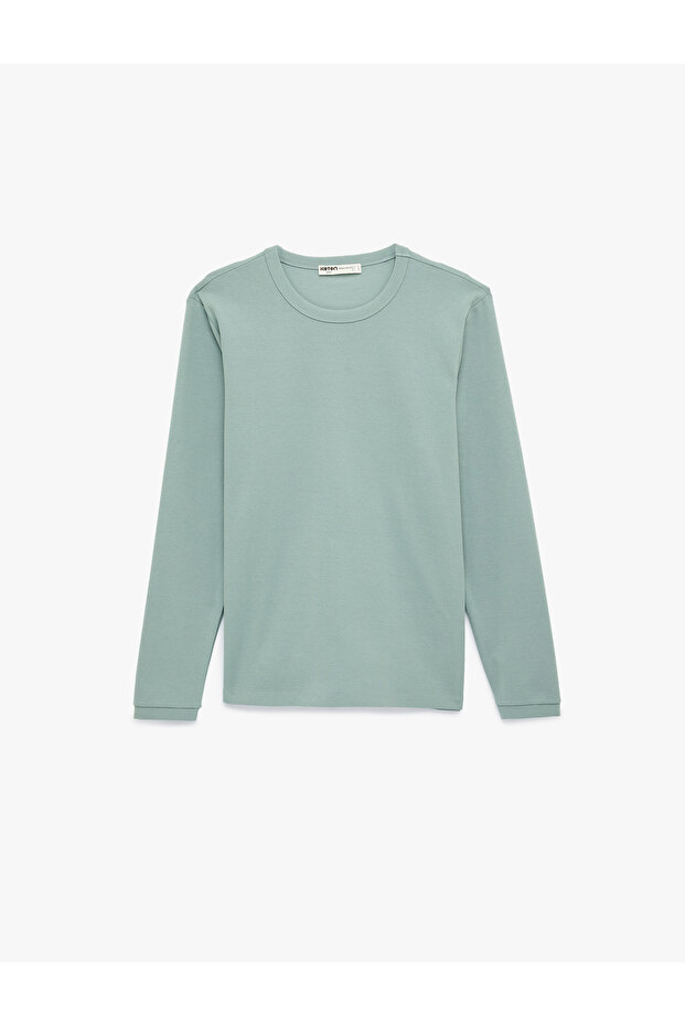 Men'S Blue Long Sleeve T-Shirt