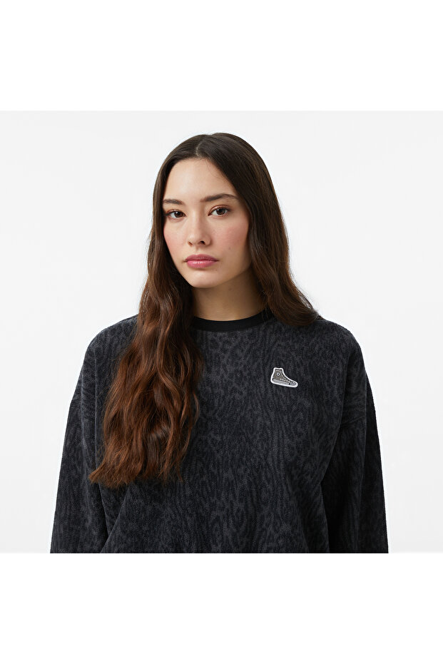 Kadın Siyah Sweatshirt - 4