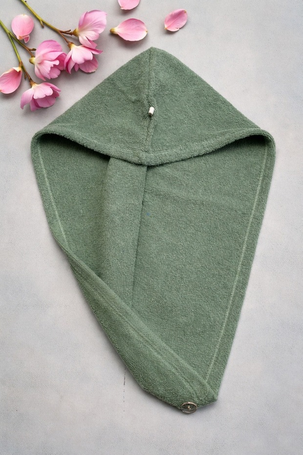 Buttoned Hair Bathing Cap - 3