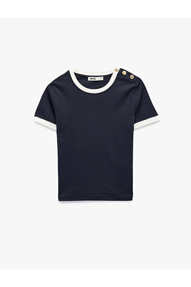 Women's Button Detail T-Shirt