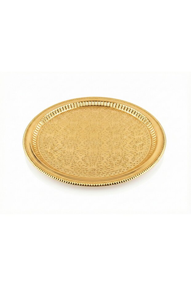 Steel Gold Tray – Engraved Serving and Presentation Tray