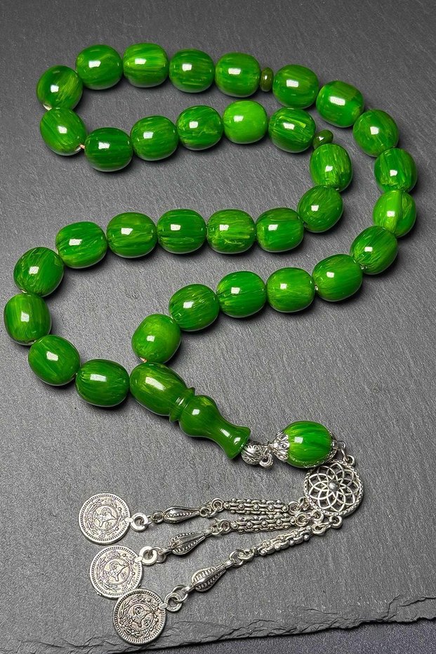 13 mm Large Size Faturan Ottoman Style Crimped Amber Prayer Beads