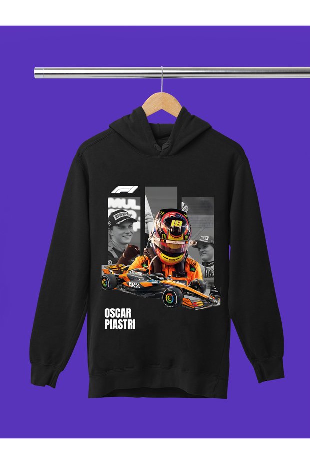 Oscar Piastri Printed 3-Yarn Quality Soft Texture Hooded F1 Children's Sweatshirt