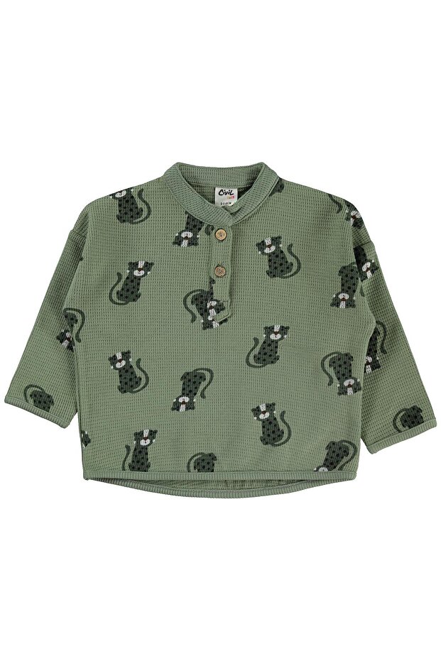 Cute Tiger Printed Sweatshirt for 6-18 Months - Khaki 18-24 Months