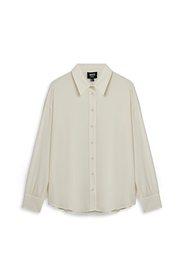 Düşük omuz basic gömlek - 3